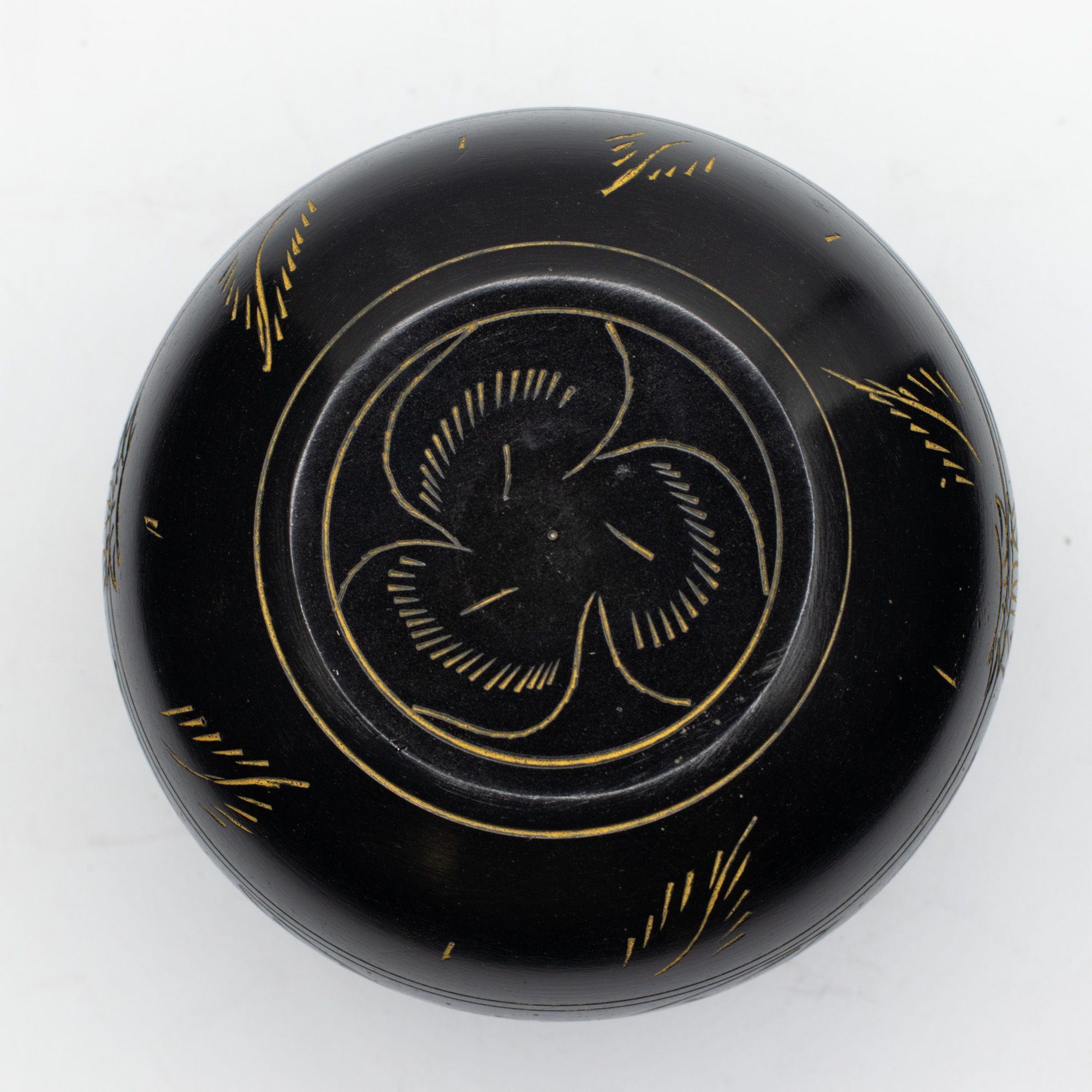 Cuenco sonoro de caldero - Hongo mágico - Amarillo (15 cm)