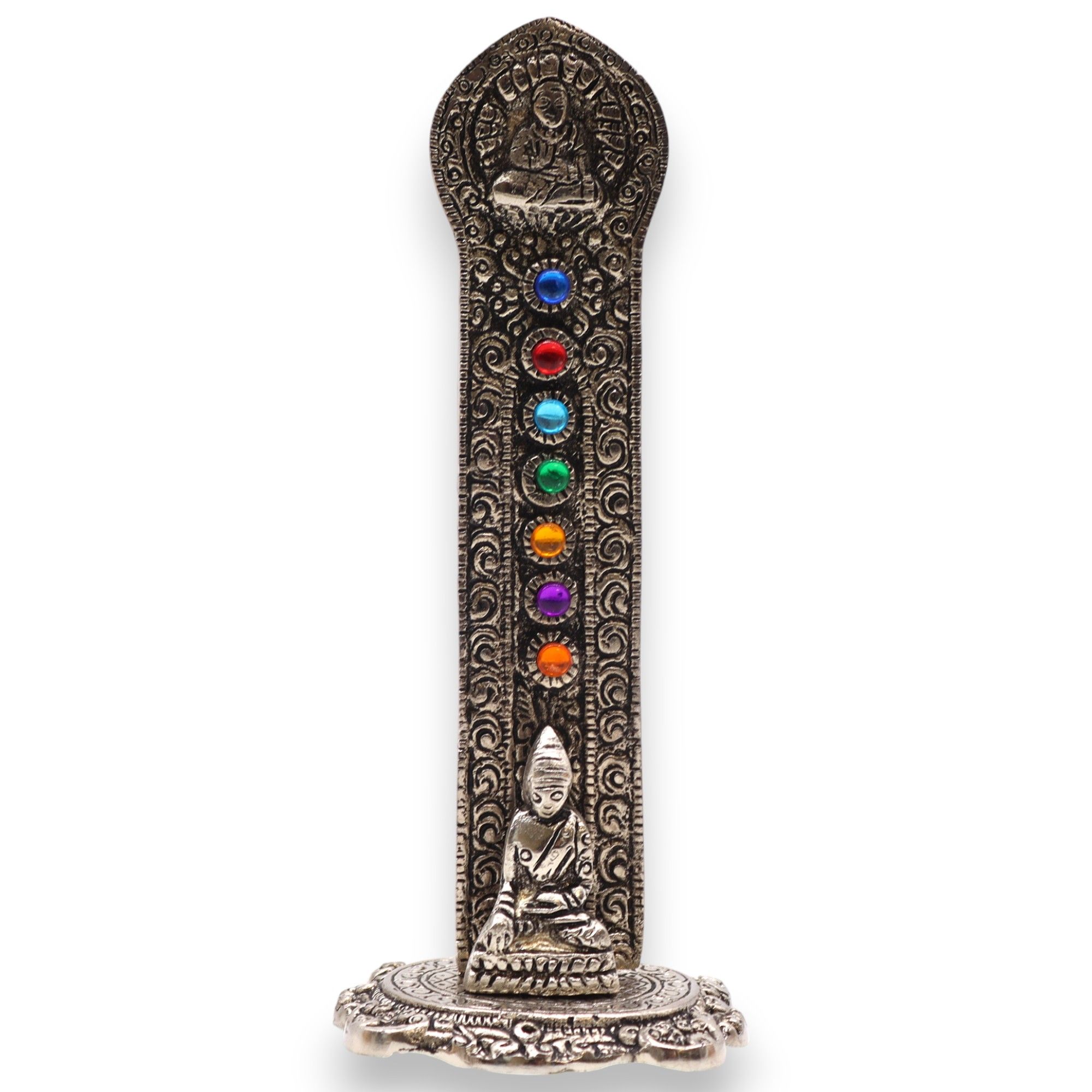 Porta-incienso Buda Torre 7 Chakras 16x6x7cm - Imagen 5