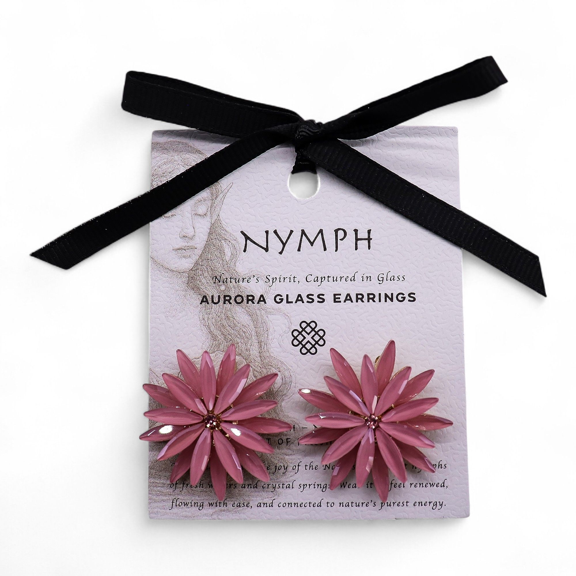Pendientes de Cristal Vintage - Flores - Cuarzo Rosa - Imagen 3
