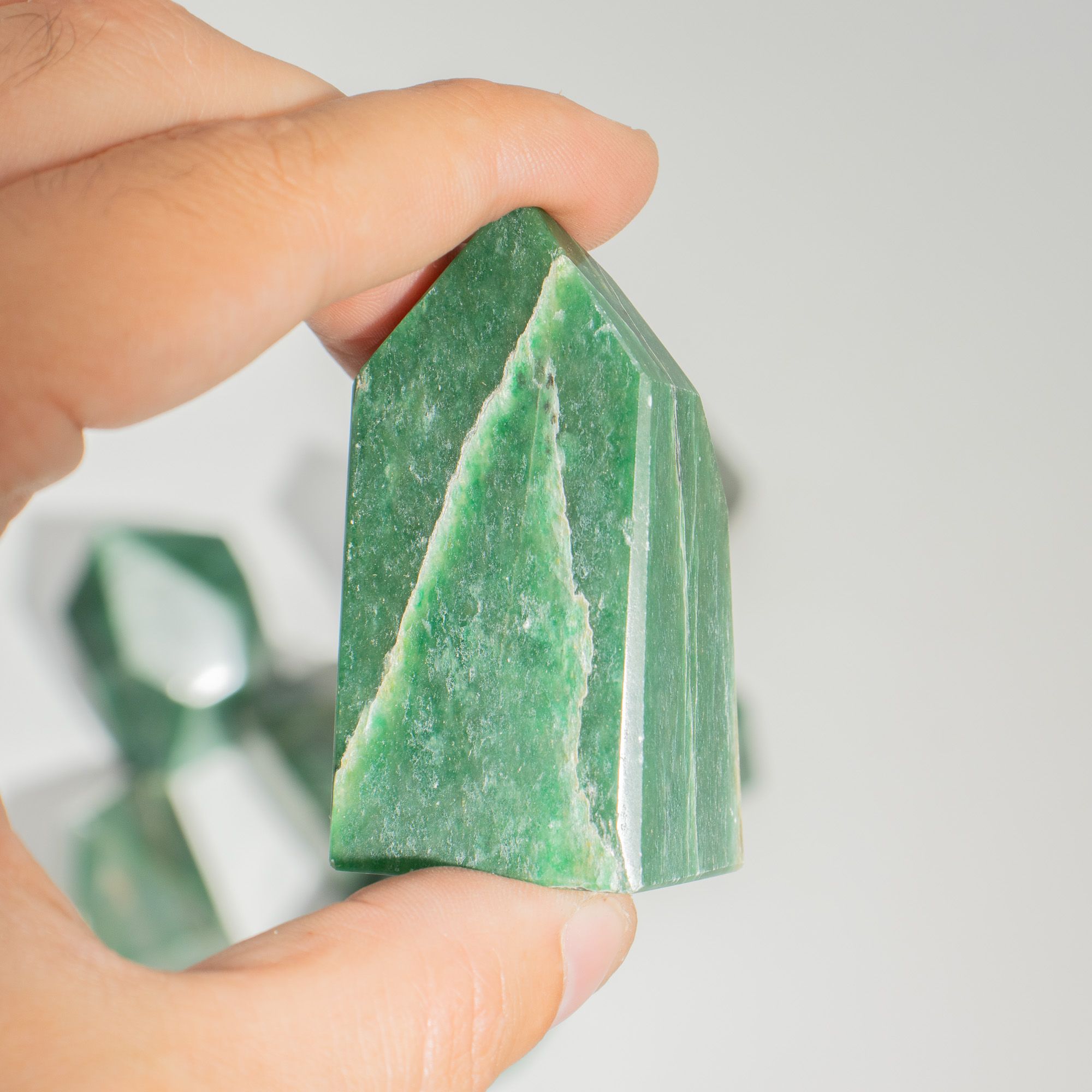 Puntas de gema aproximadamente 6 cm (0,5 kg) - Jade indio (aproximadamente 8 piezas) - Imagen 3