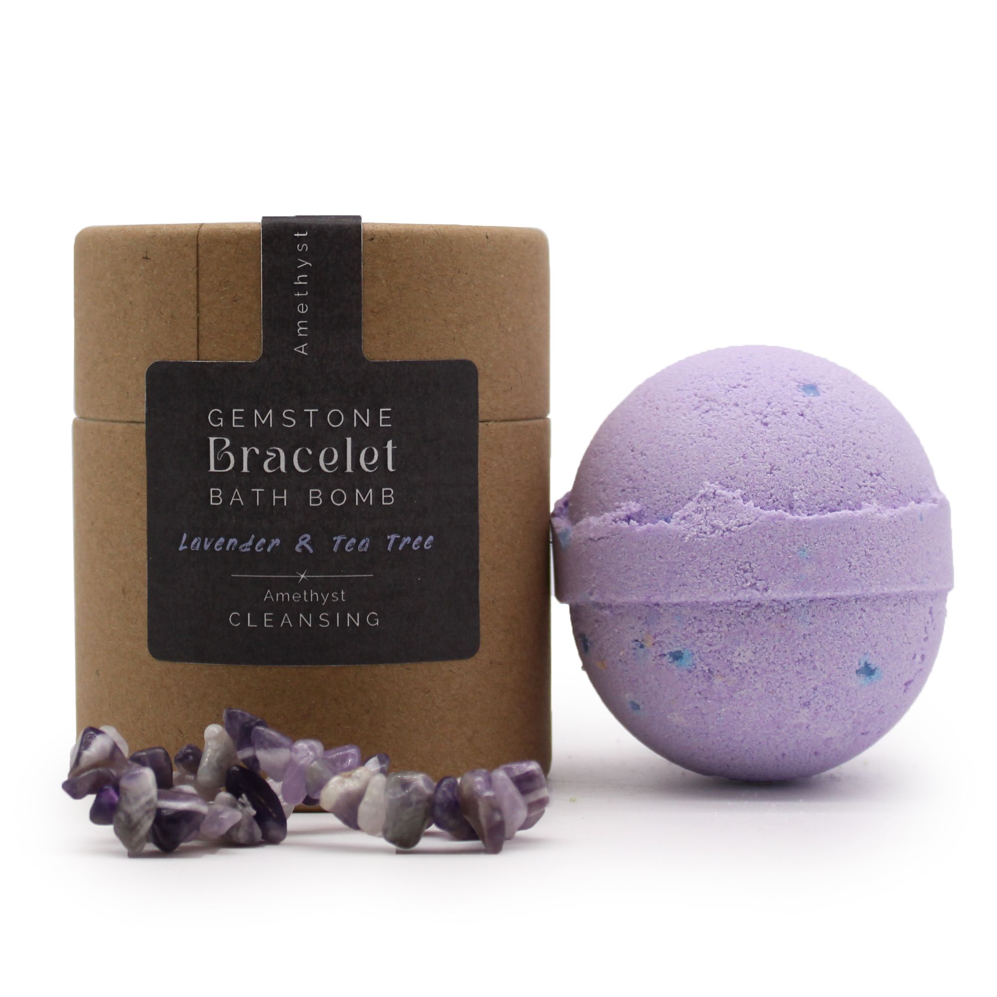 Bomba de baño con pulsera de gemas de amatista - Imagen 6