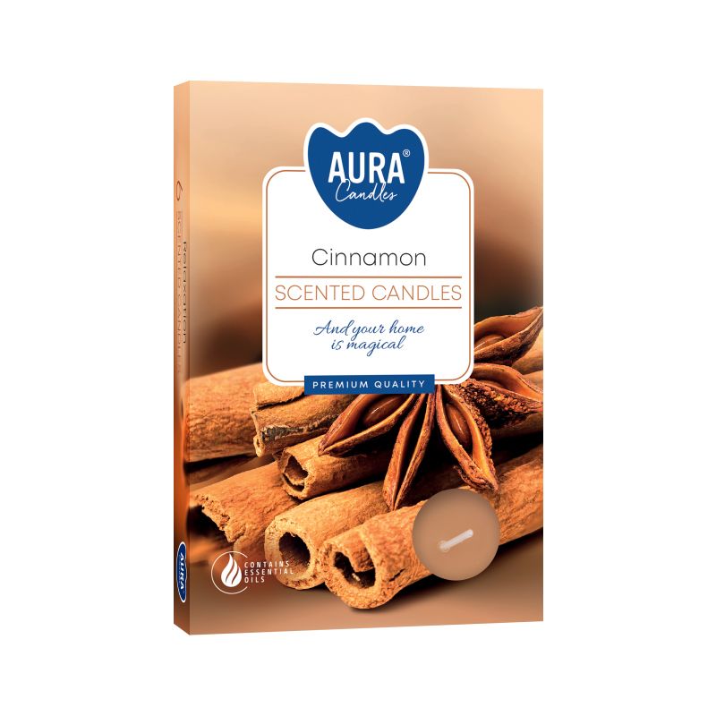 1x Set de 6 Velas de Té Perfumadas - Canela - Imagen 2