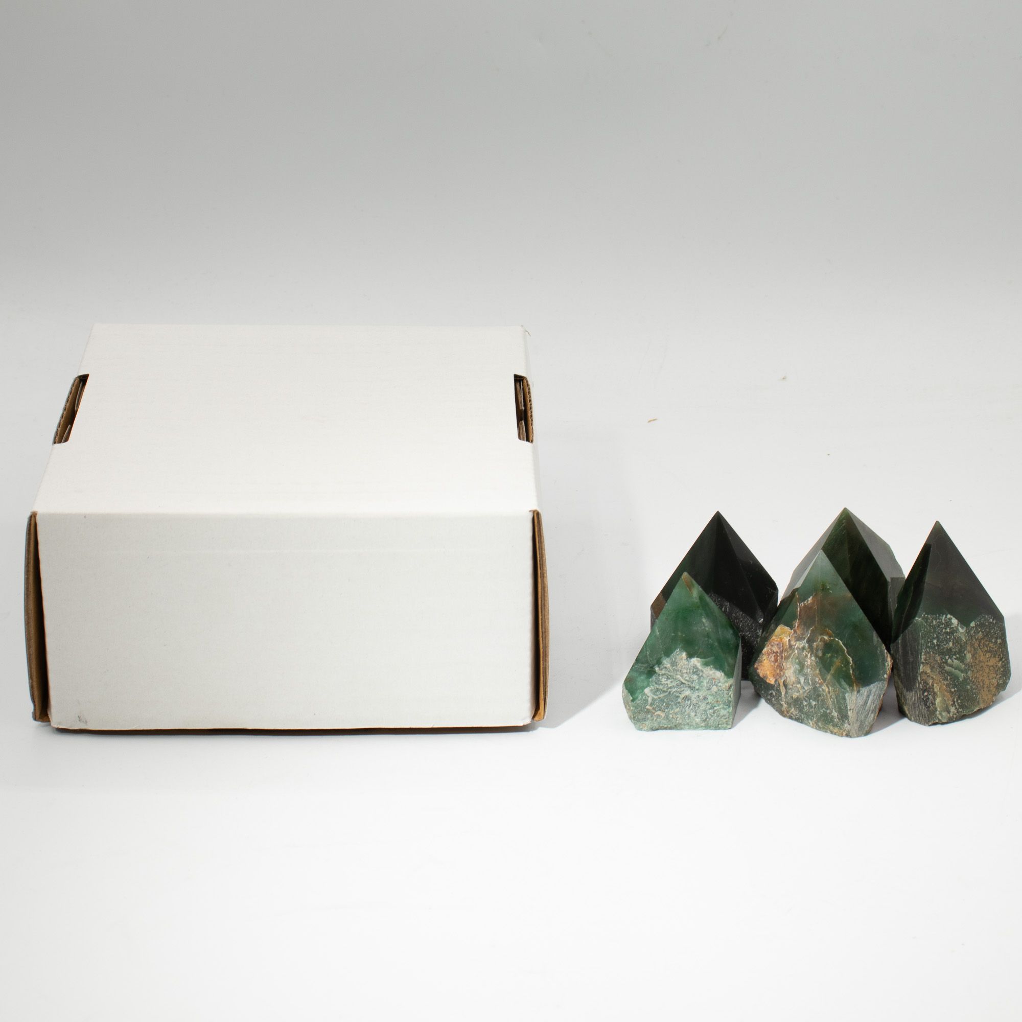 Puntas pulidas de piedras preciosas - aventurina verde (aprox. 5-6 piezas) - Imagen 4