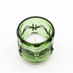Tarro de vela con caras de Buda - Jardín de Jade
