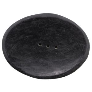 Jabonera Ovalada de Mármol Negro