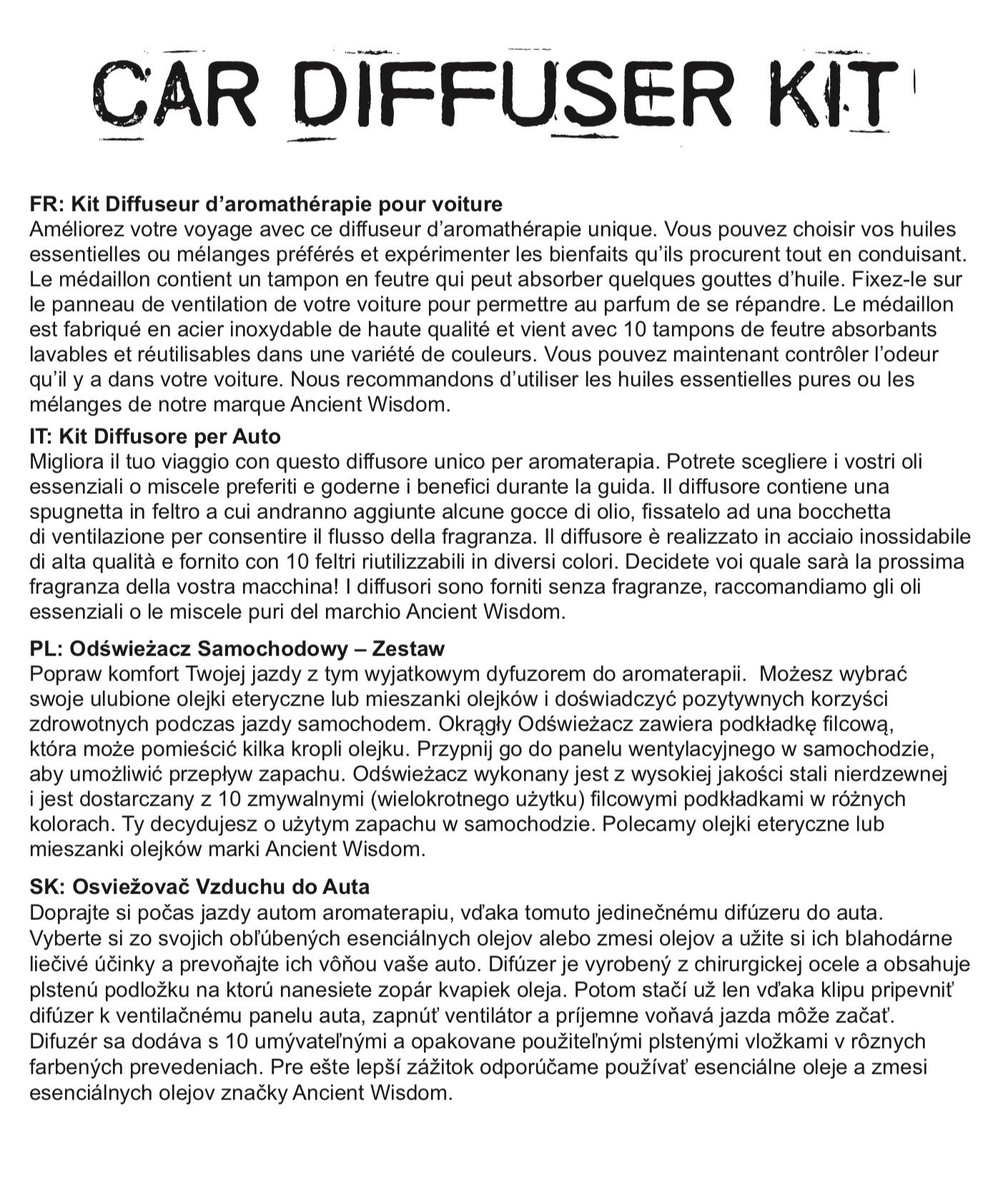 Kit difusor para coche - Libélula - 30mm - Imagen 3