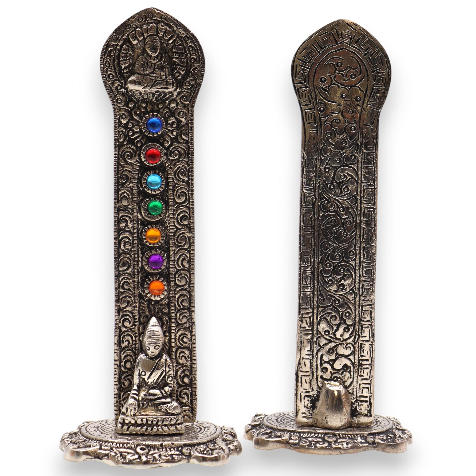 Porta-incienso Buda Torre 7 Chakras 16x6x7cm - Imagen 3