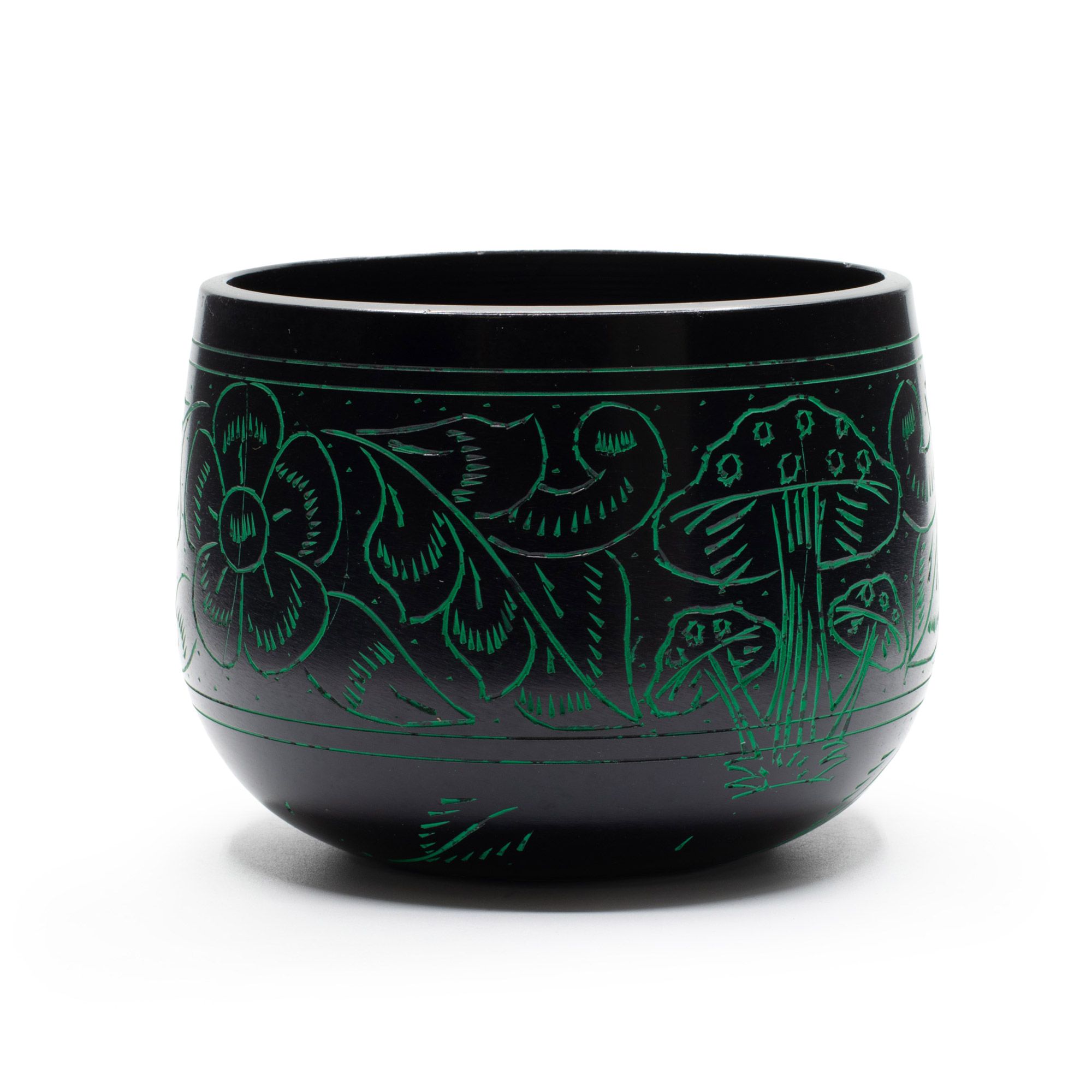 Cuenco tibetano de caldero - Hongo mágico - Verde (15cm) - Imagen 6