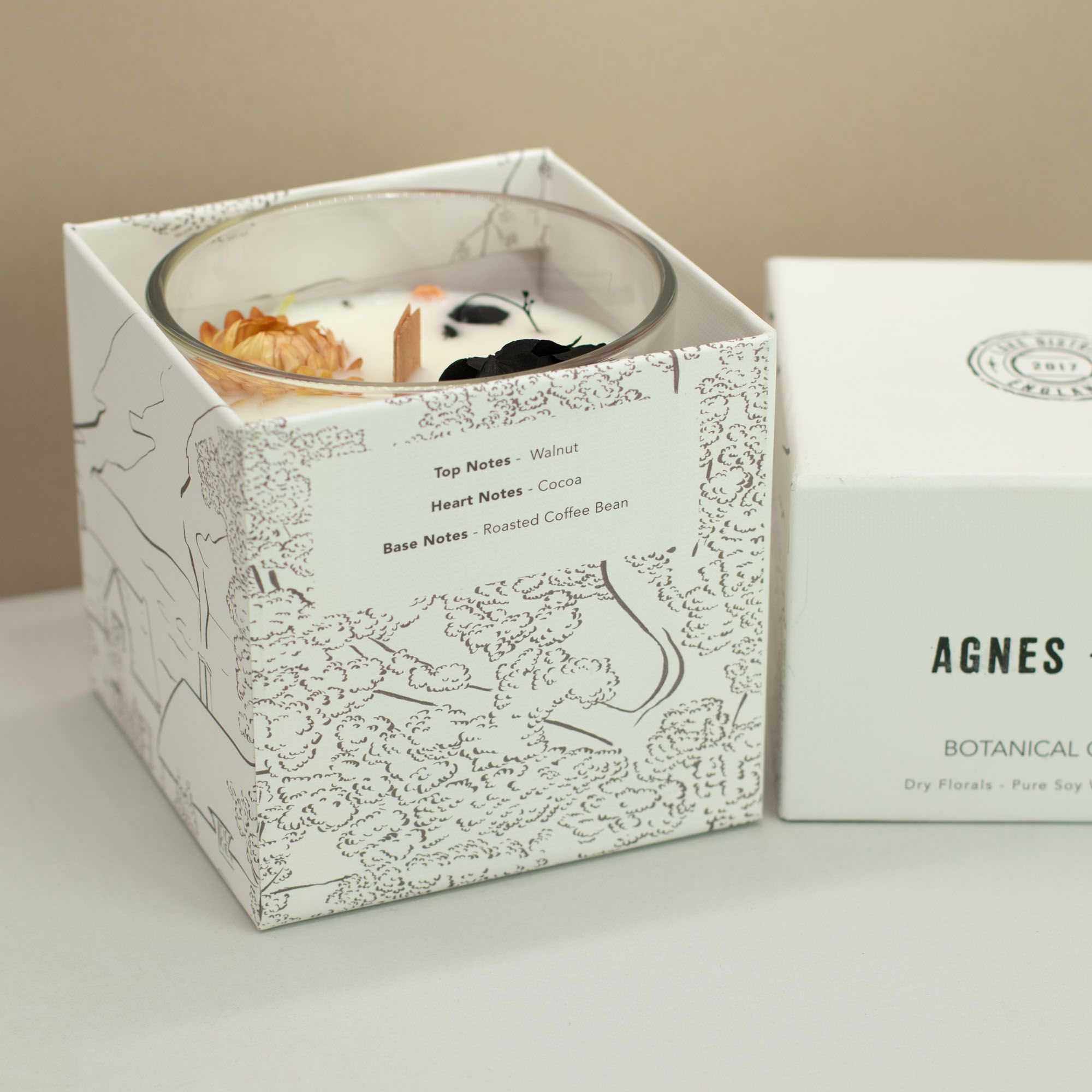 Vela de cera de soja botánica Agnes + Cat - Lakeland Mocha - Imagen 4