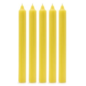 Velas a Granel de Color Sólido - Limón Rústico - Paquete de 10