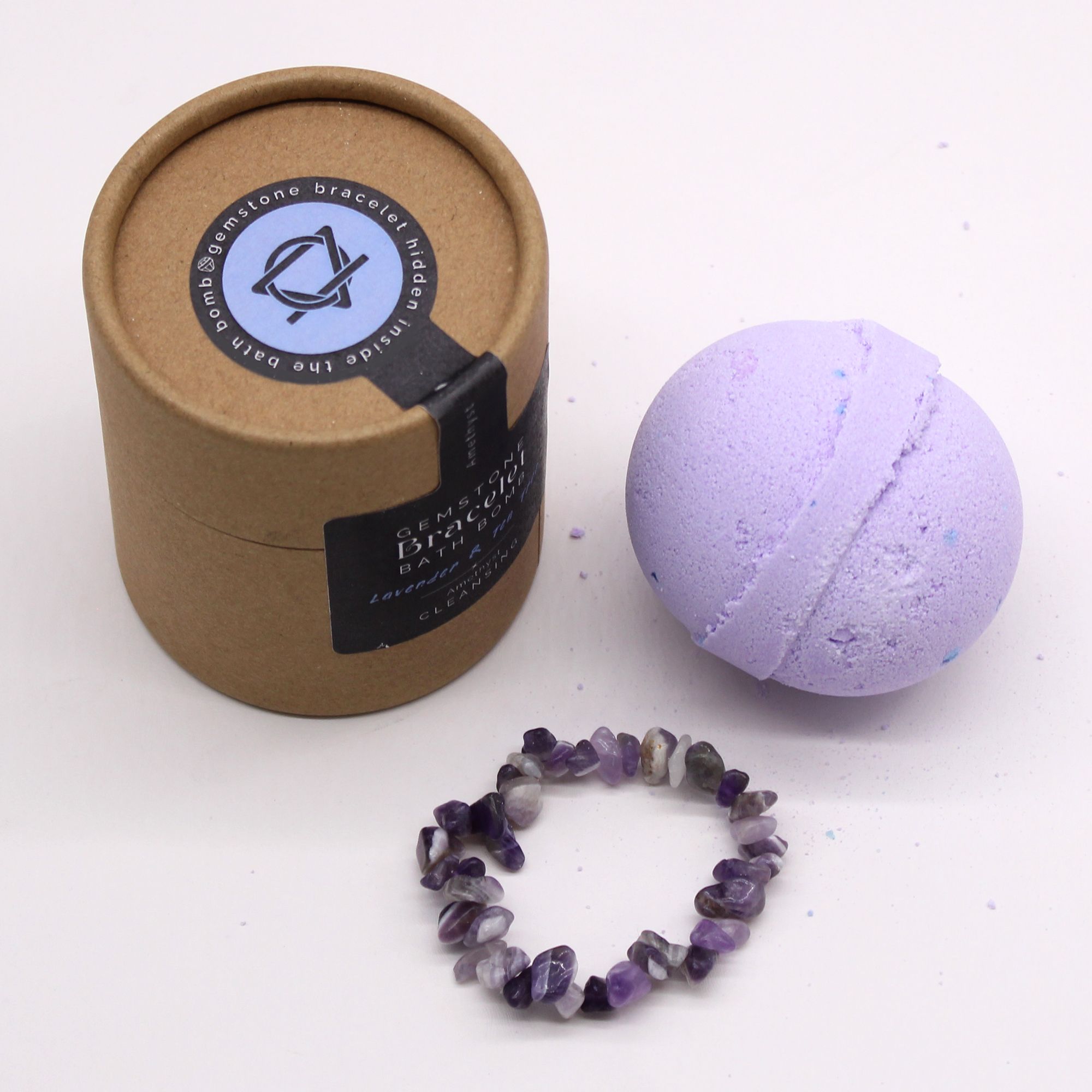 Bomba de baño con pulsera de gemas de amatista - Imagen 10