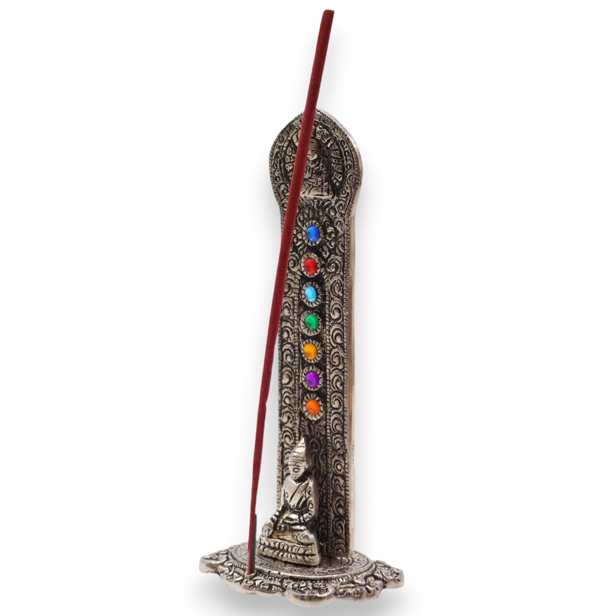 Porta-incienso Buda Torre 7 Chakras 16x6x7cm - Imagen 2