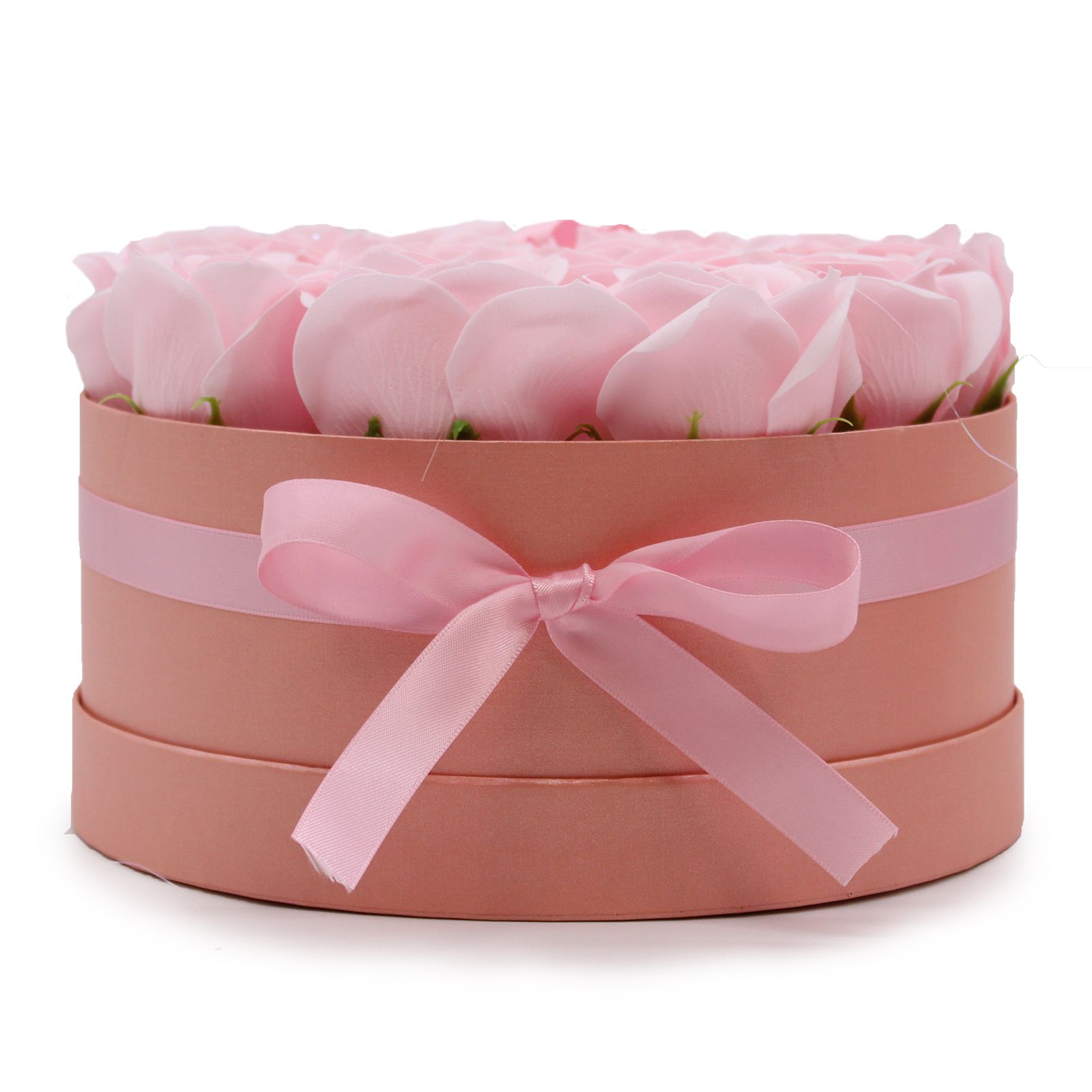 Caja de Regalo - Flor de Jabón 14 Rosas Rosas - ronda - Imagen 4
