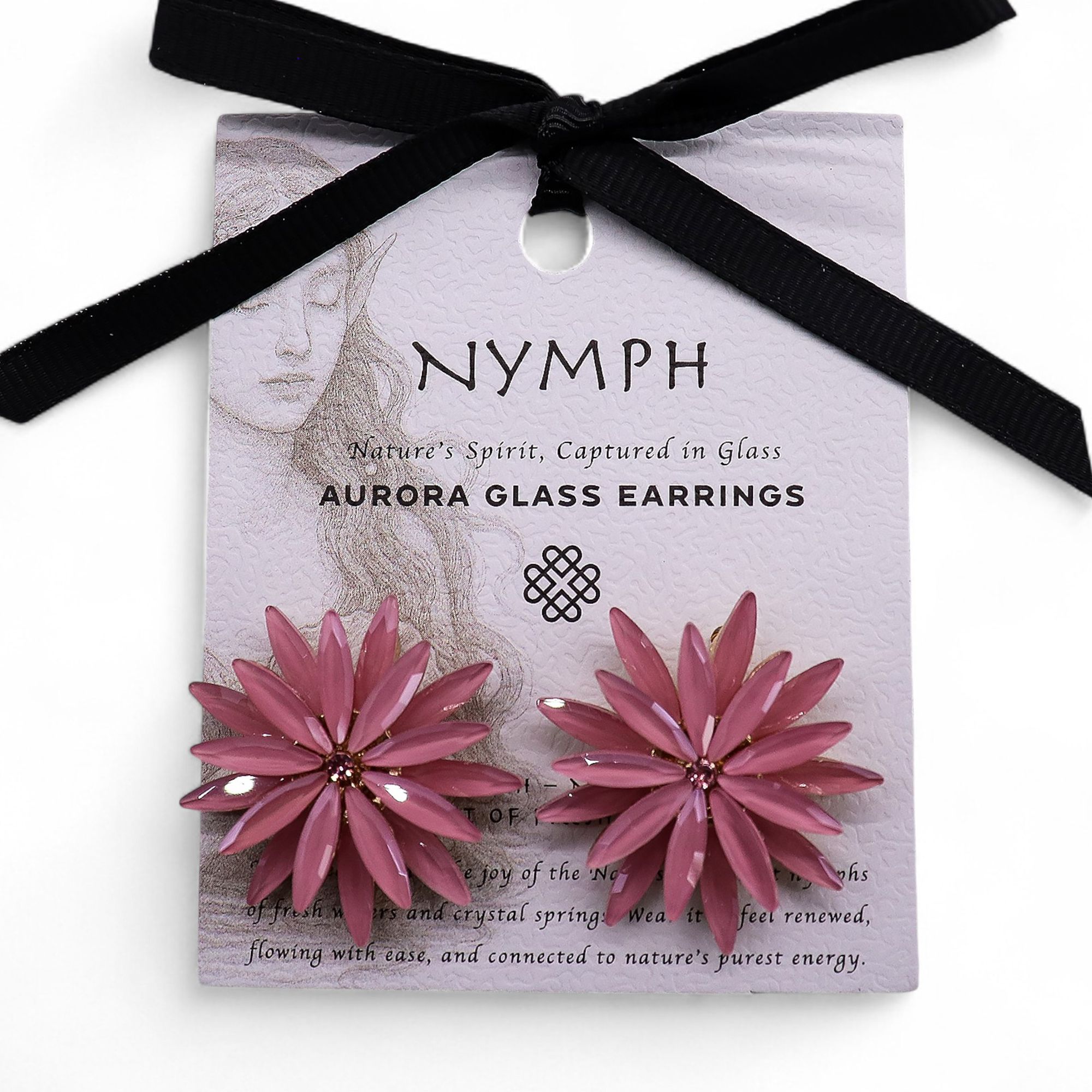 Pendientes de Cristal Vintage - Flores - Cuarzo Rosa - Imagen 4
