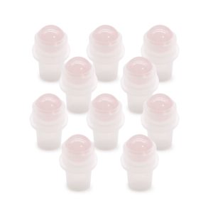 Punta de rodillo de piedras preciosas para botella de 5 ml - Cuarzo rosa