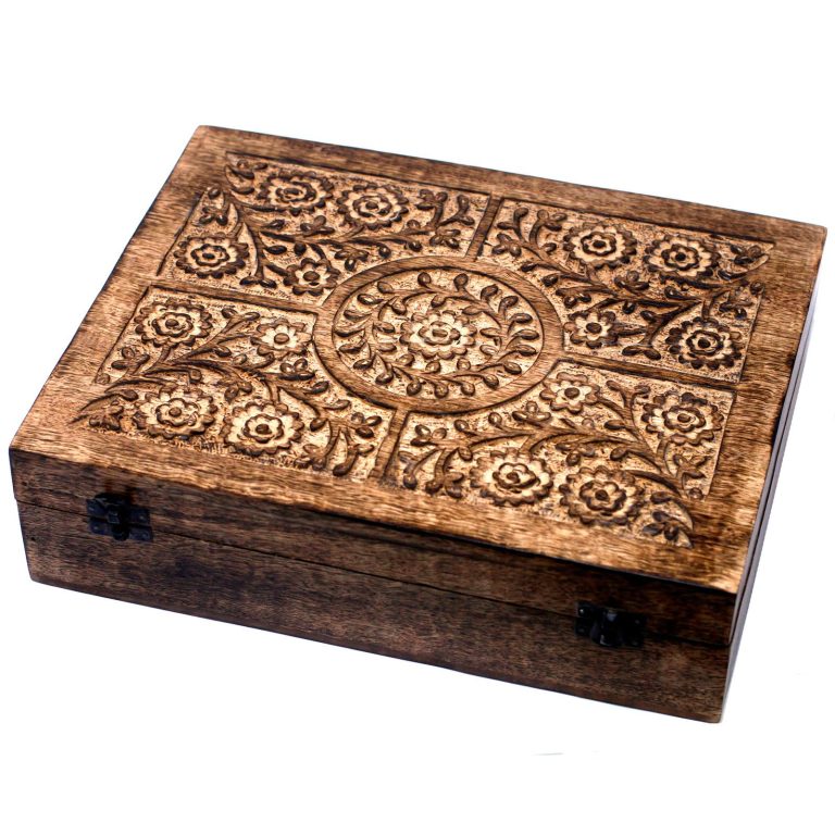 Caja de aromaterapia de madera de mango