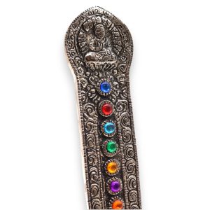 Porta-incienso Buda Torre 7 Chakras 16x6x7cm
