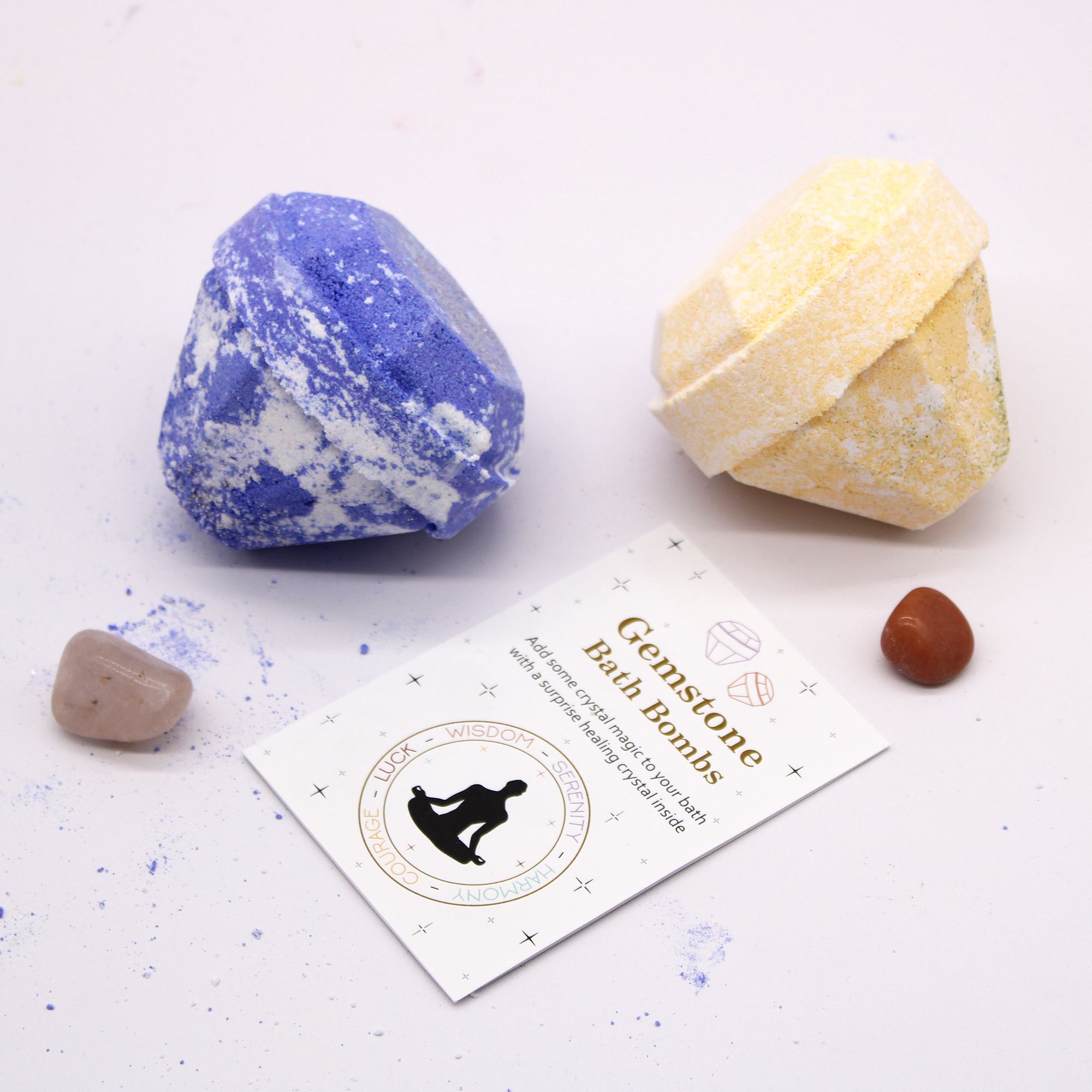 Bomba de Baño de Piedras Preciosas - Blanca y Violeta - Imagen 6