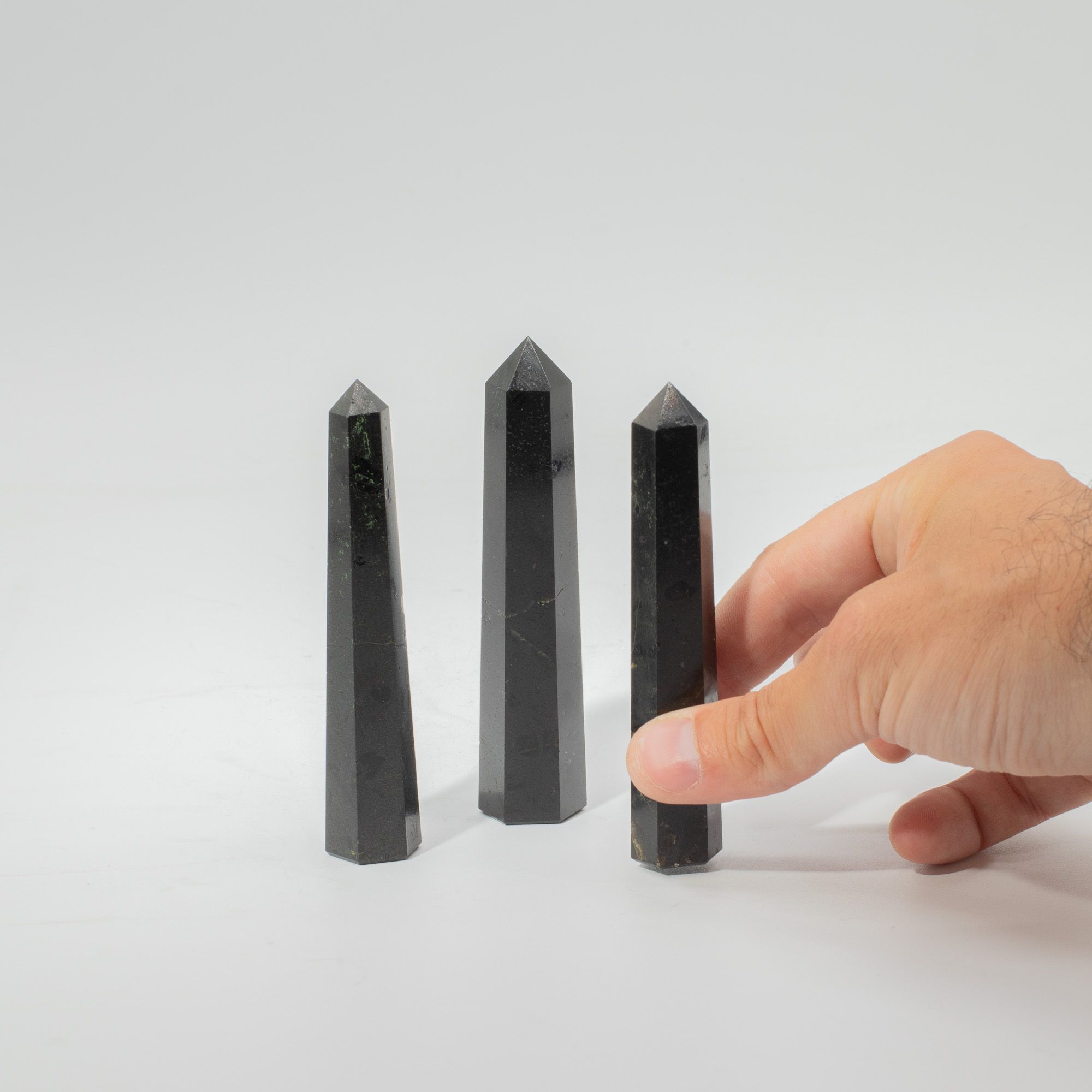 Punta obelisco de seis caras de piedra preciosa, aprox. 11 cm - Turmalina negra - Imagen 5