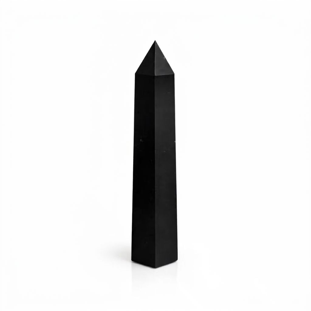 Punta obelisco de seis caras de gema aprox. 17 cm - Turmalina negra - Imagen 2