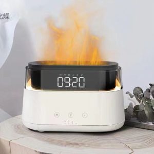 Difusor de Aromas Moderno - Reloj Led - USB-C - Efecto Llama