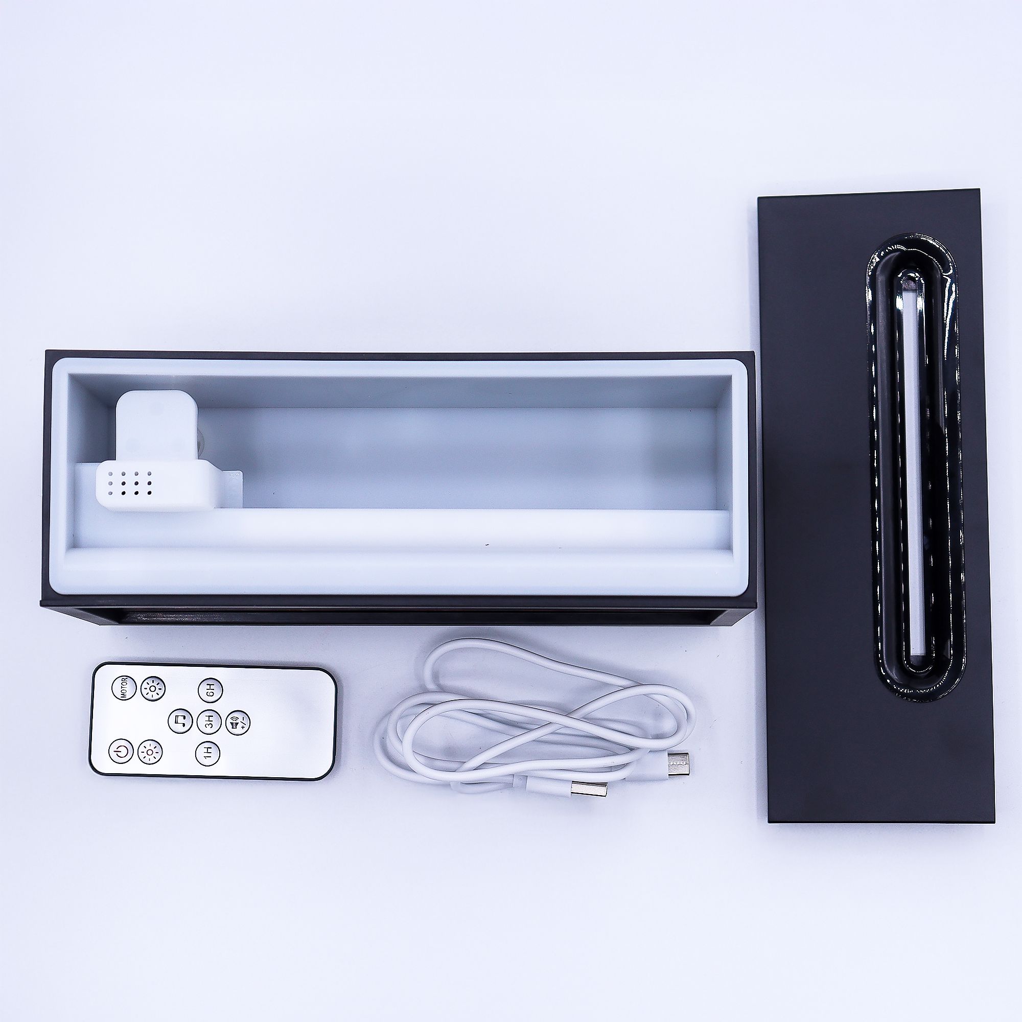Difusor de aroma con efecto de llama y sonido de aves - USB negro - Cambio de color - Imagen 6