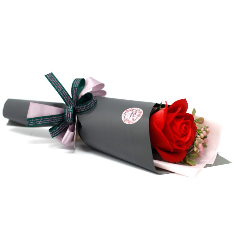 Flores de jabón preparadas para regalo