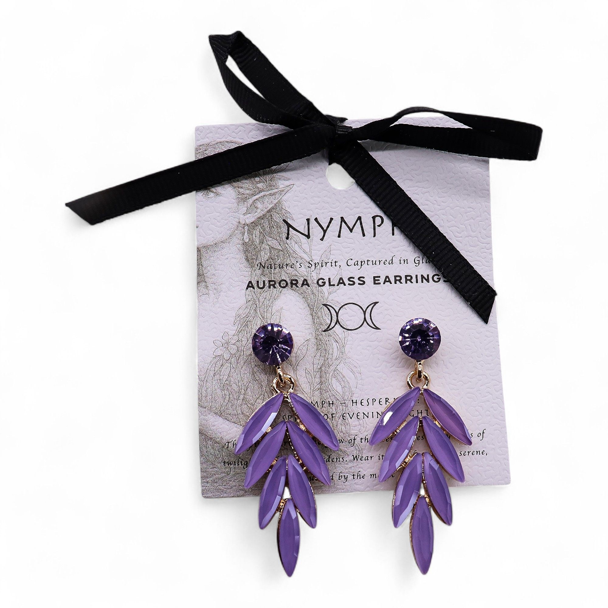 Pendientes de Cristal Vintage - Hadas - Lavanda - Imagen 3
