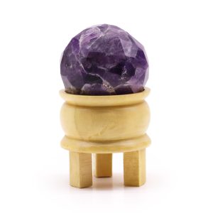 Bola Curativa de Piedras Preciosas y soporte - Cuarzo rosa