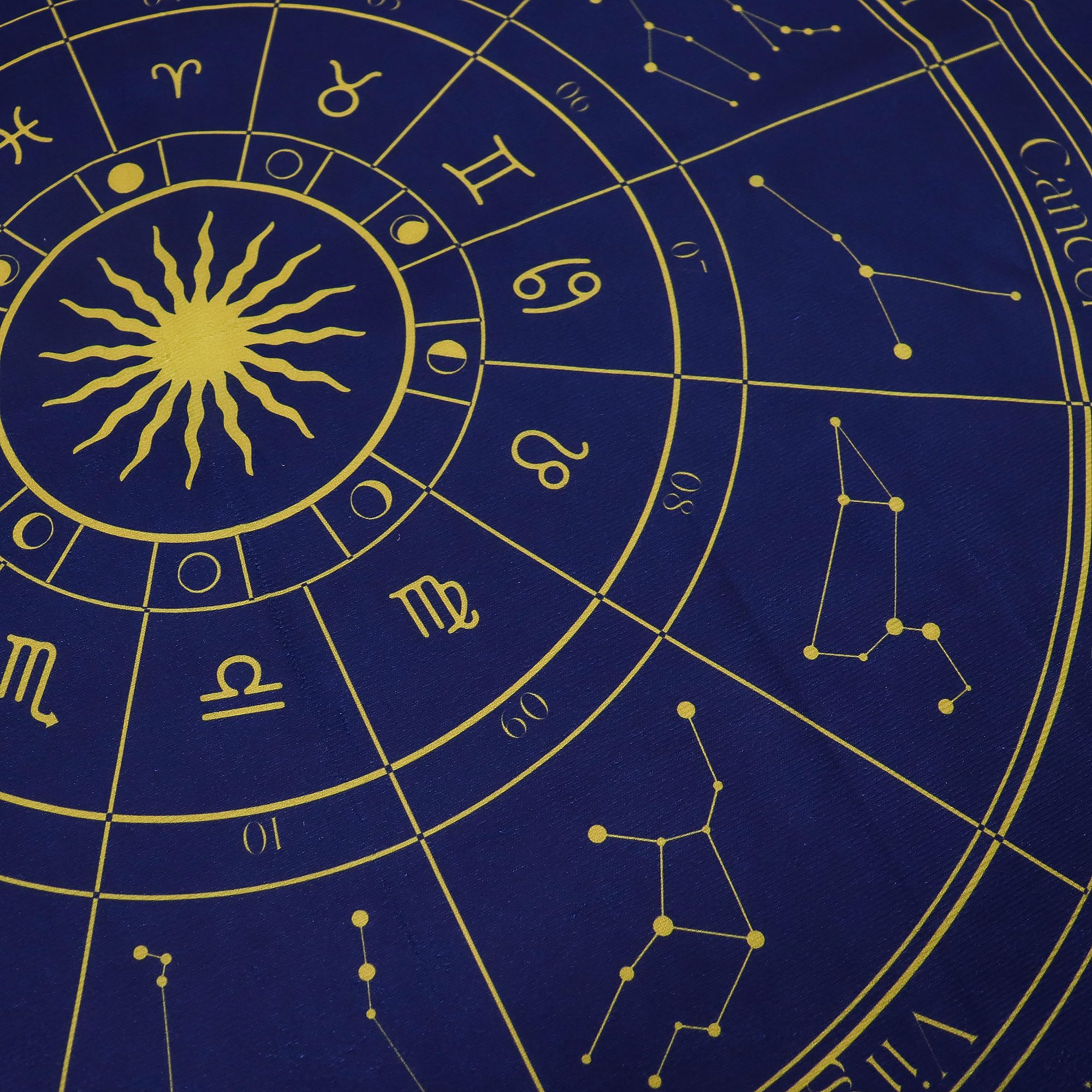 Paño para lectura de Tarot - Zodiaco - Imagen 2