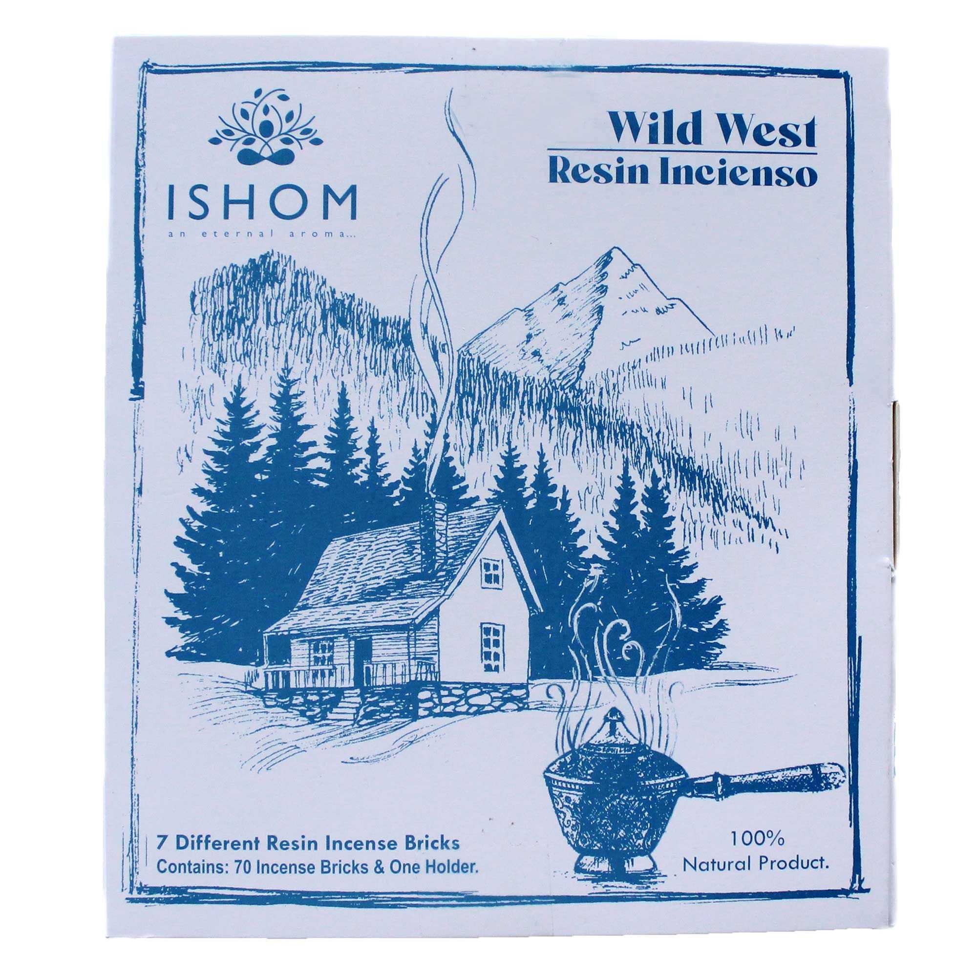 Display Set of 70 Incense Smudge Bricks and Burner - Wild West - Imagen 4