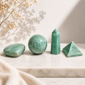 Cuatro formas de gemas - amazonita