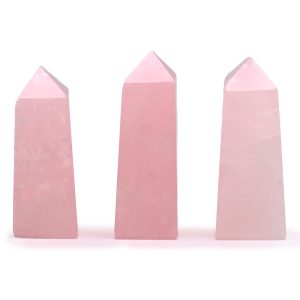 Puntas de obelisco de piedra preciosa aprox. 5 cm - cuarzo rosa
