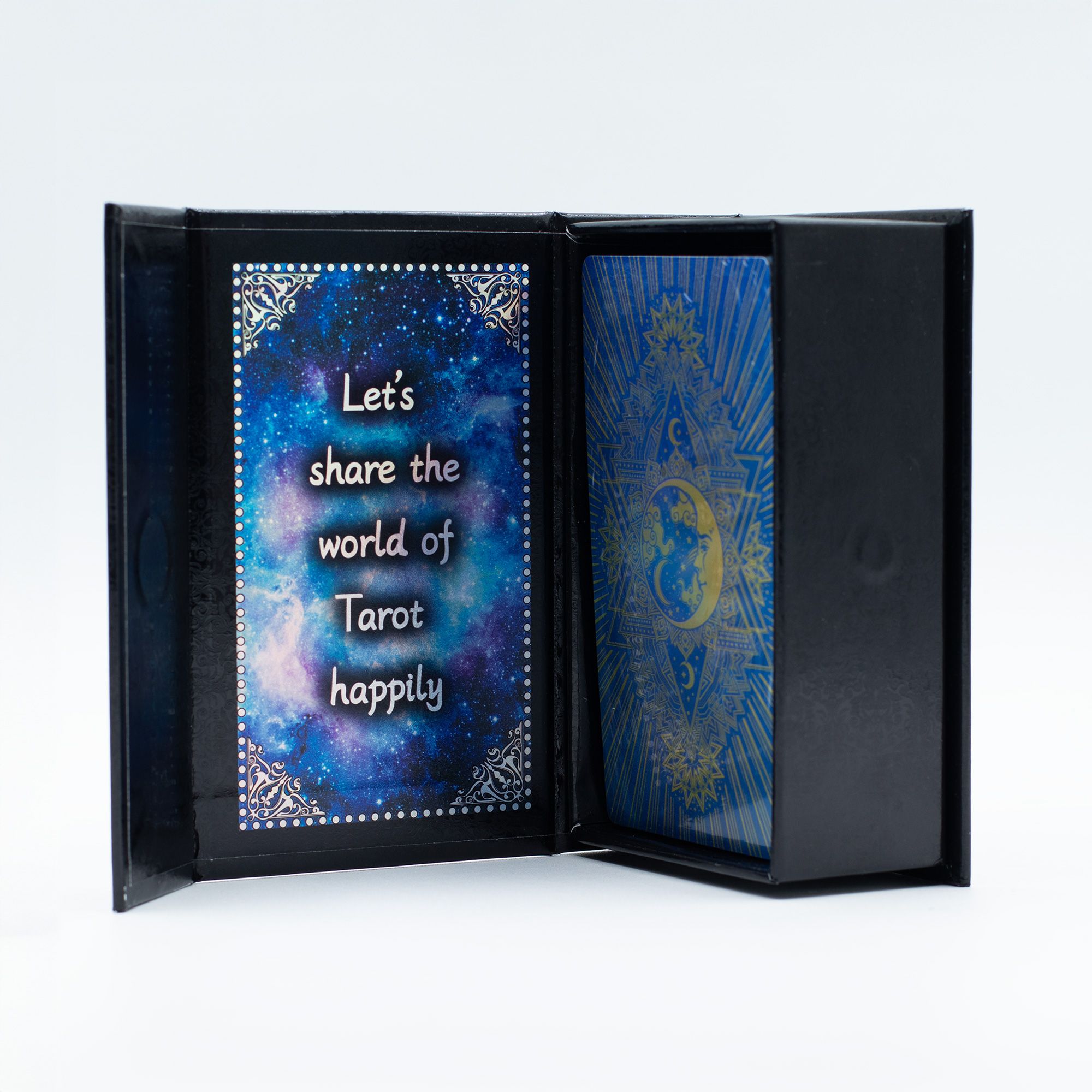 Conjunto de cartas de Tarot con lámina azul - Cara de la Luna - con folleto - Imagen 4