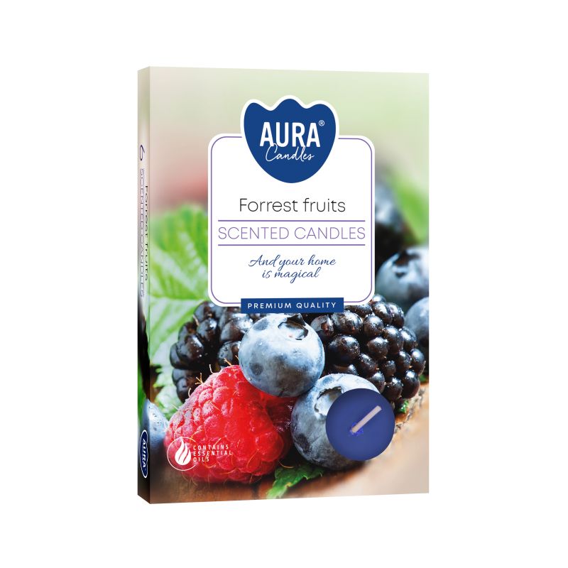 1x Set de 6 Velas de Té Perfumadas - Frutas del Bosque - Imagen 2
