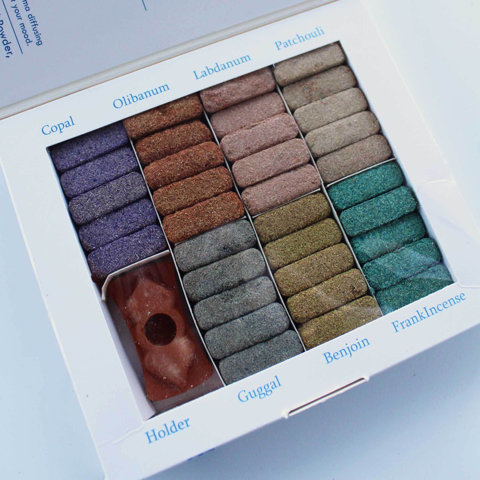 Display Set of 70 Incense Smudge Bricks and Burner - Wild West - Imagen 3
