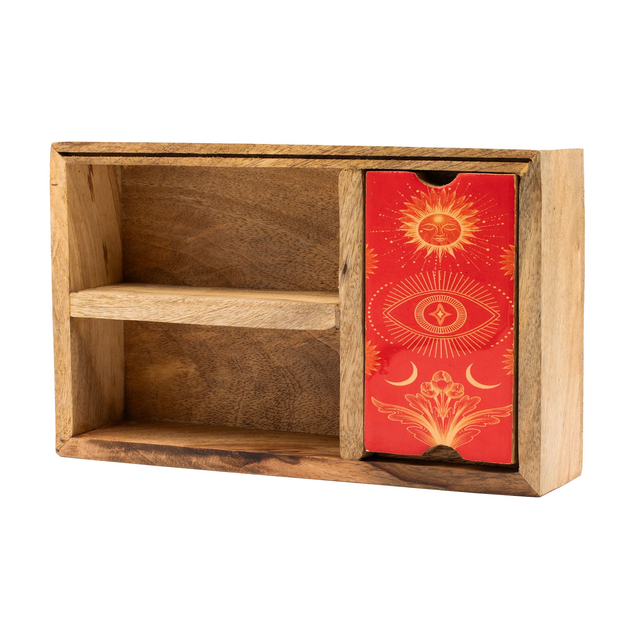 Caja de Tarot de Tres Secciones con Soporte para Cartas - Imagen 5
