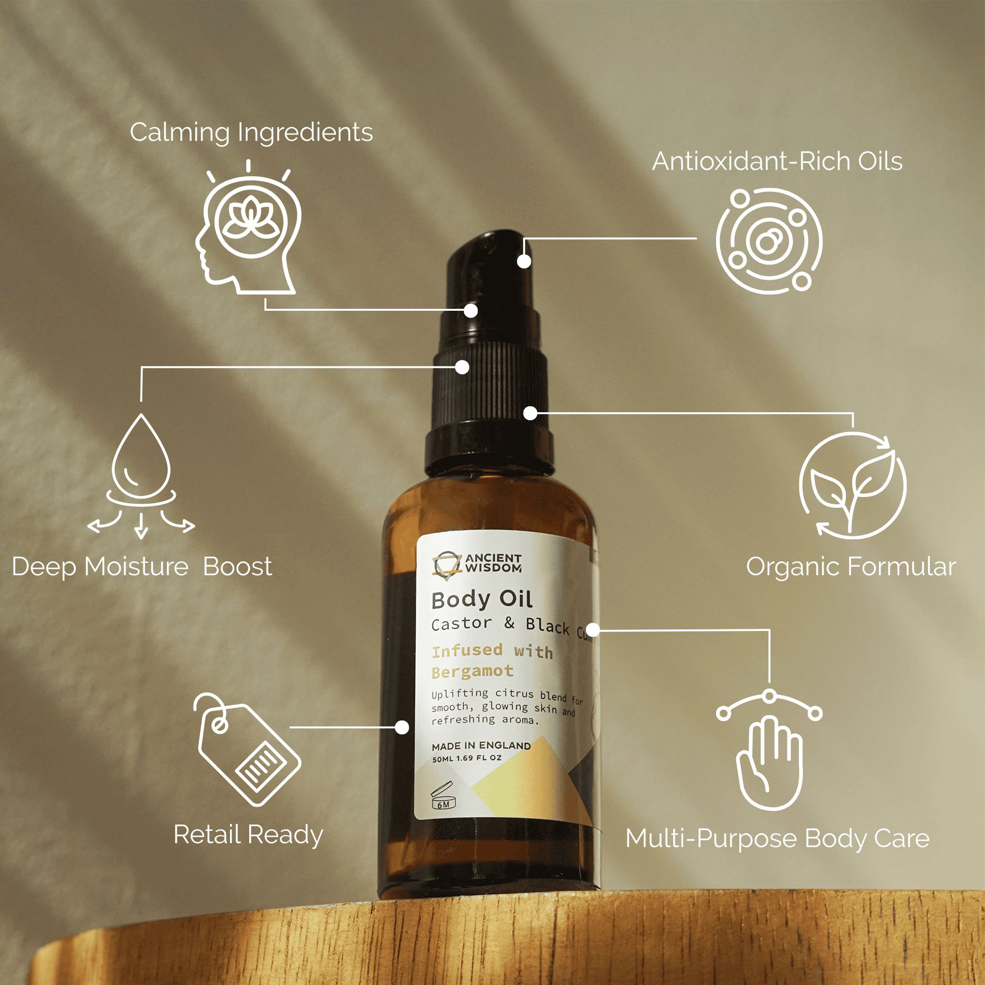 Aceite Corporal Organico 50 ml - Bergamota - Imagen 4