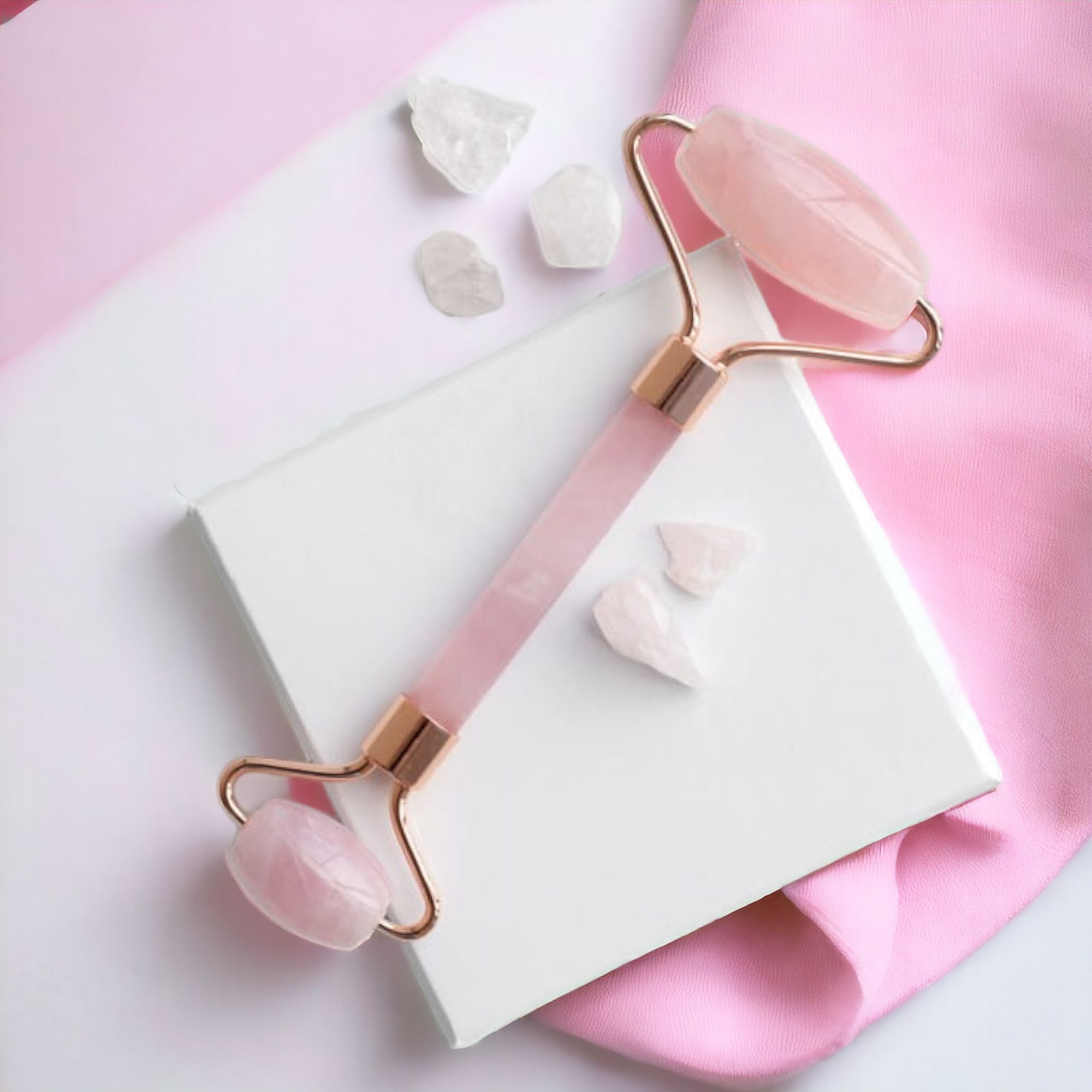 Rodillo Piedras Preciosas para Cara- Cuarzo rosa - Imagen 4