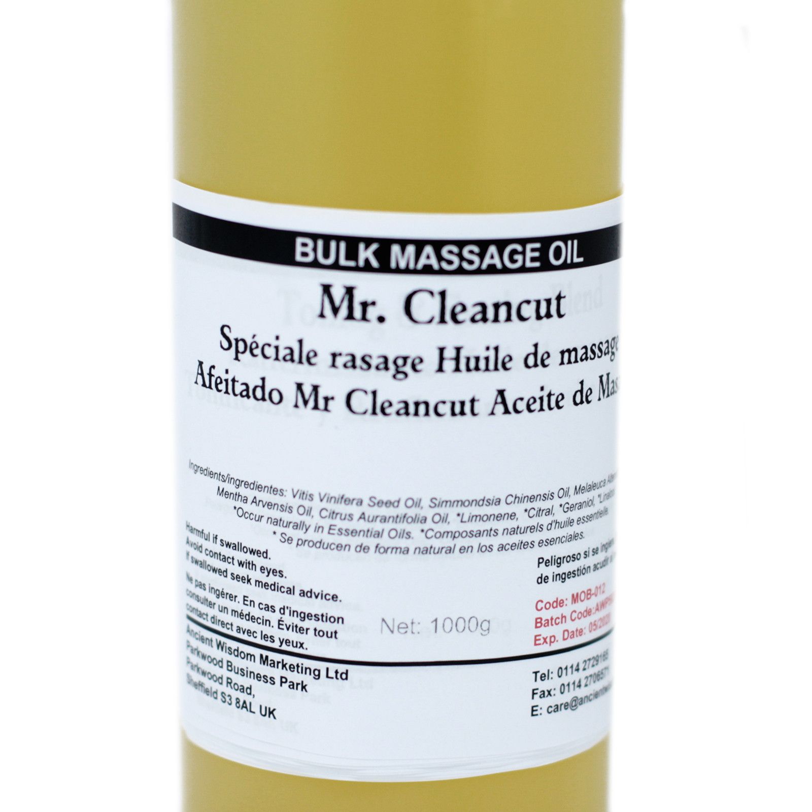 Aceite de Masaje 1kg - Mr Cleancut - Imagen 2