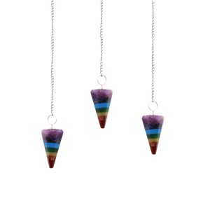 Péndulos Especiales - Chakra 7 Piedras
