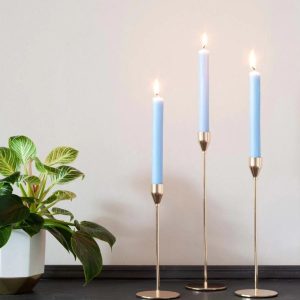 Velas a granel de color sólido - Azul marino rústico - Paquete de 10