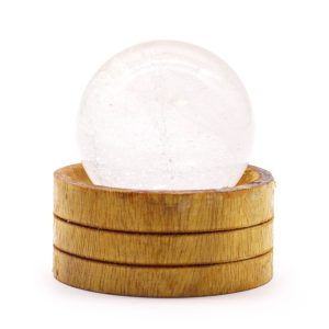 Esfera de cristal de cuarzo transparente de 50 mm con soporte