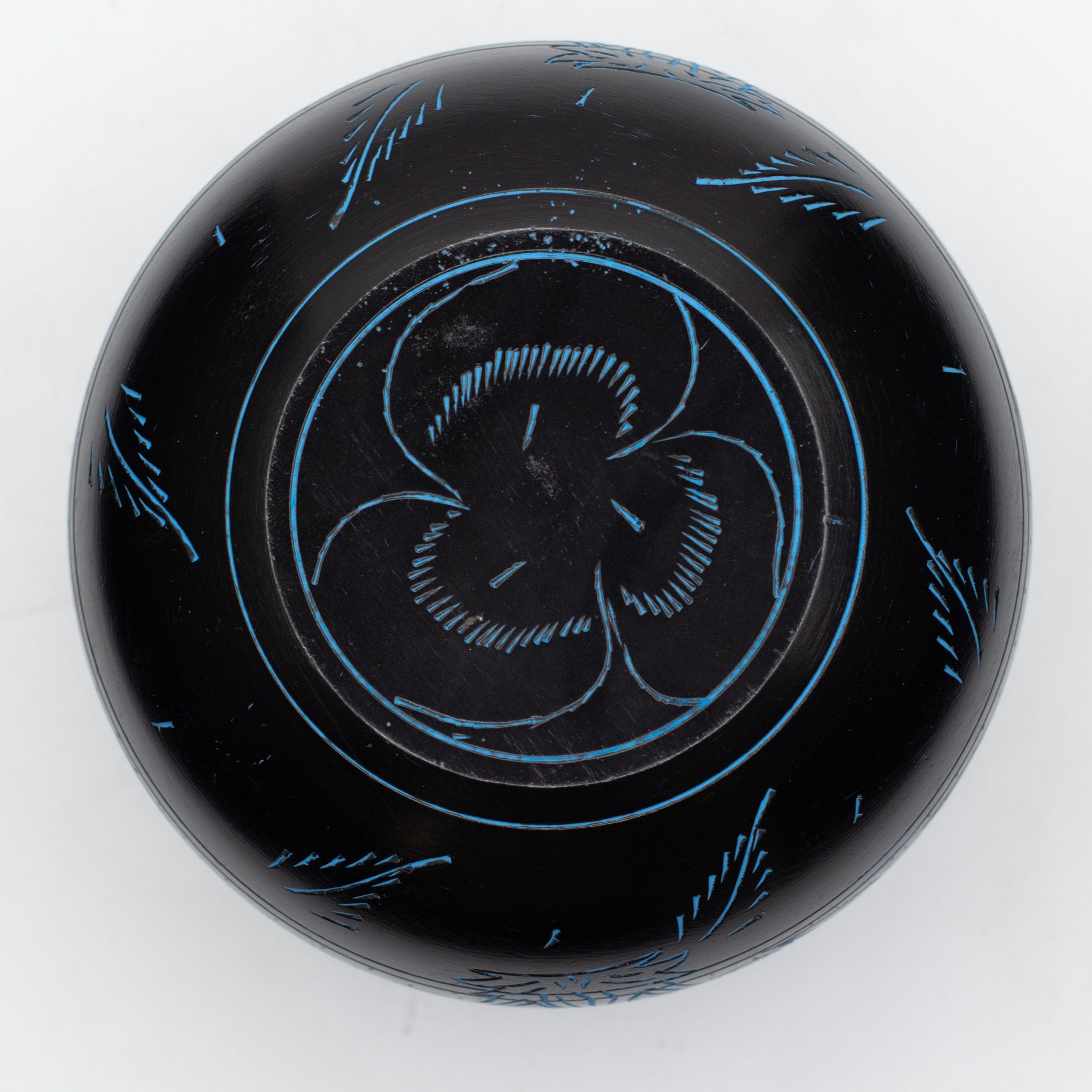 Cuenco tibetano de caldero - Hongo mágico - Azul (15 cm) - Imagen 3