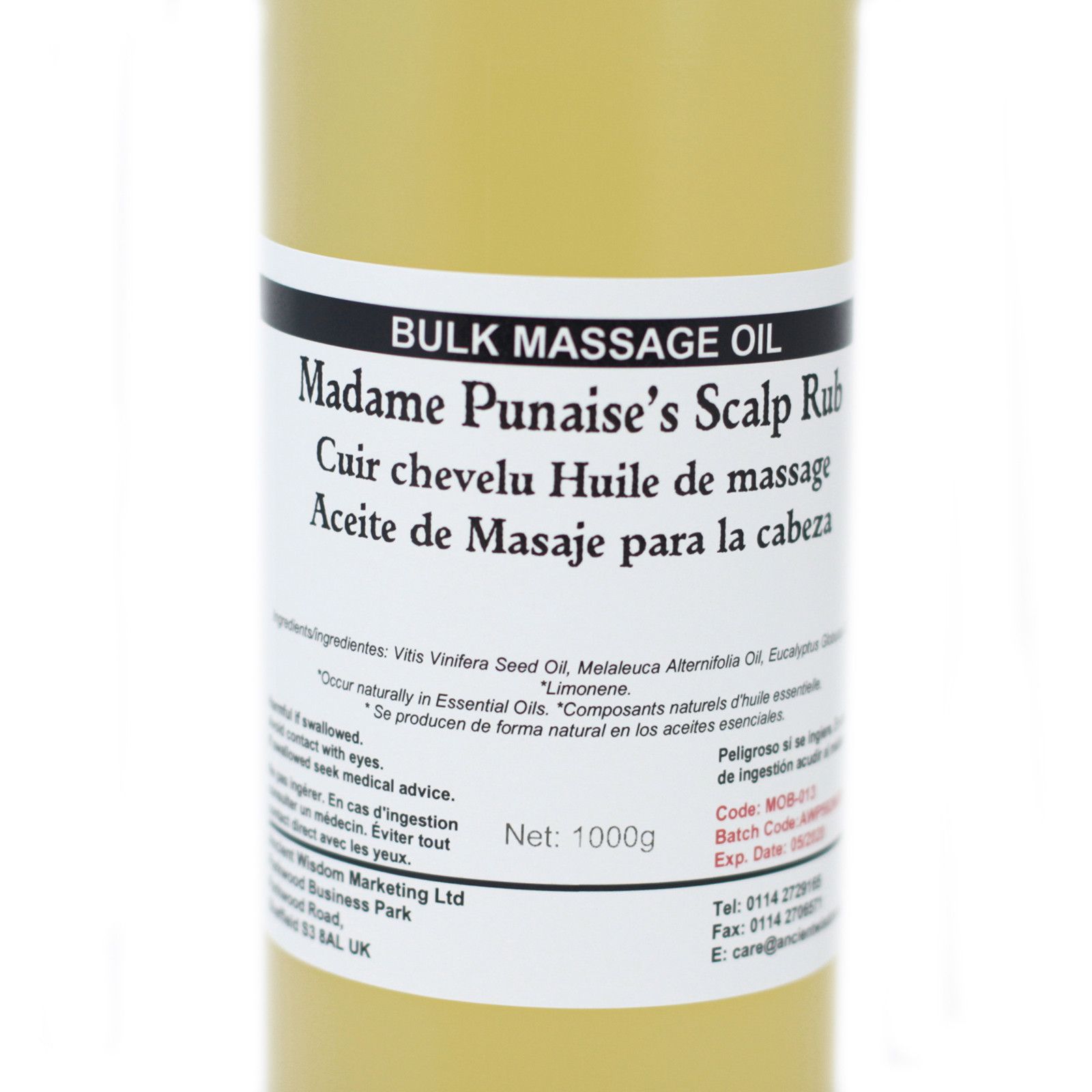 Aceite de Masaje 1kg - Para la cabeza - Imagen 2