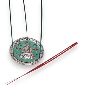 Porta-incienso Buda Decoración Verde 10cm