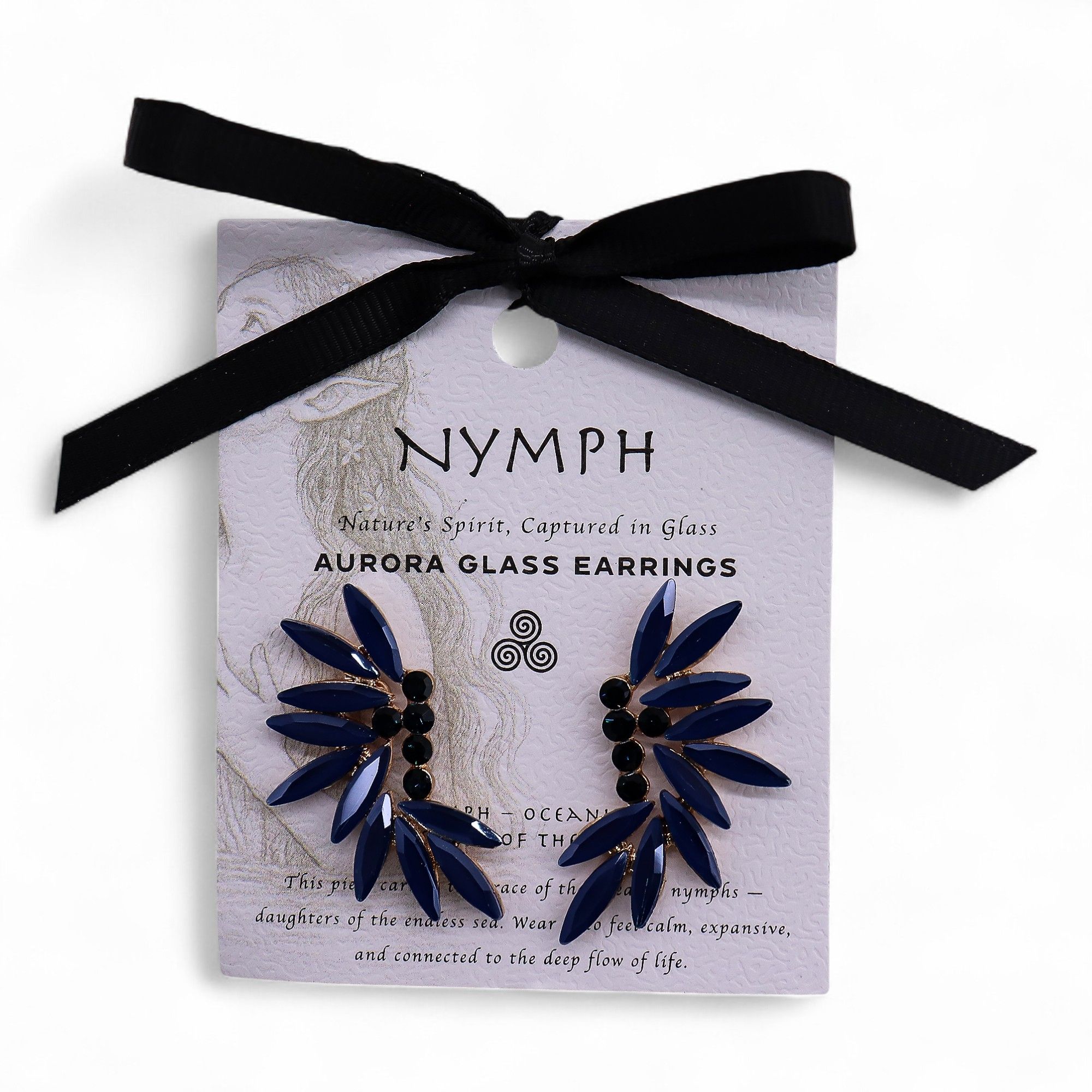 Pendientes de Cristal Vintage - Hadas - Azul - Imagen 3