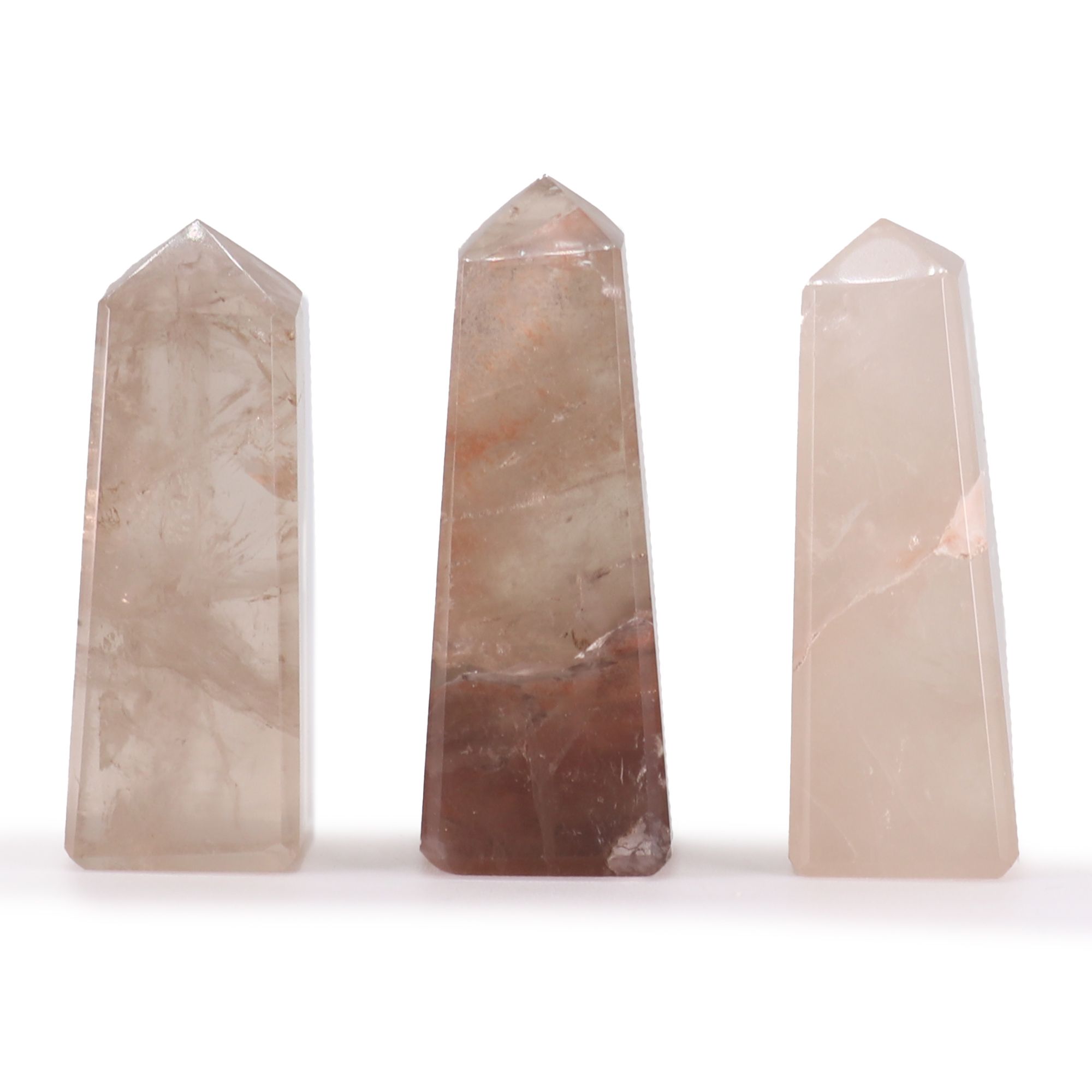Puntas de obelisco de piedra preciosa aprox. 5 cm - cuarzo ahumado