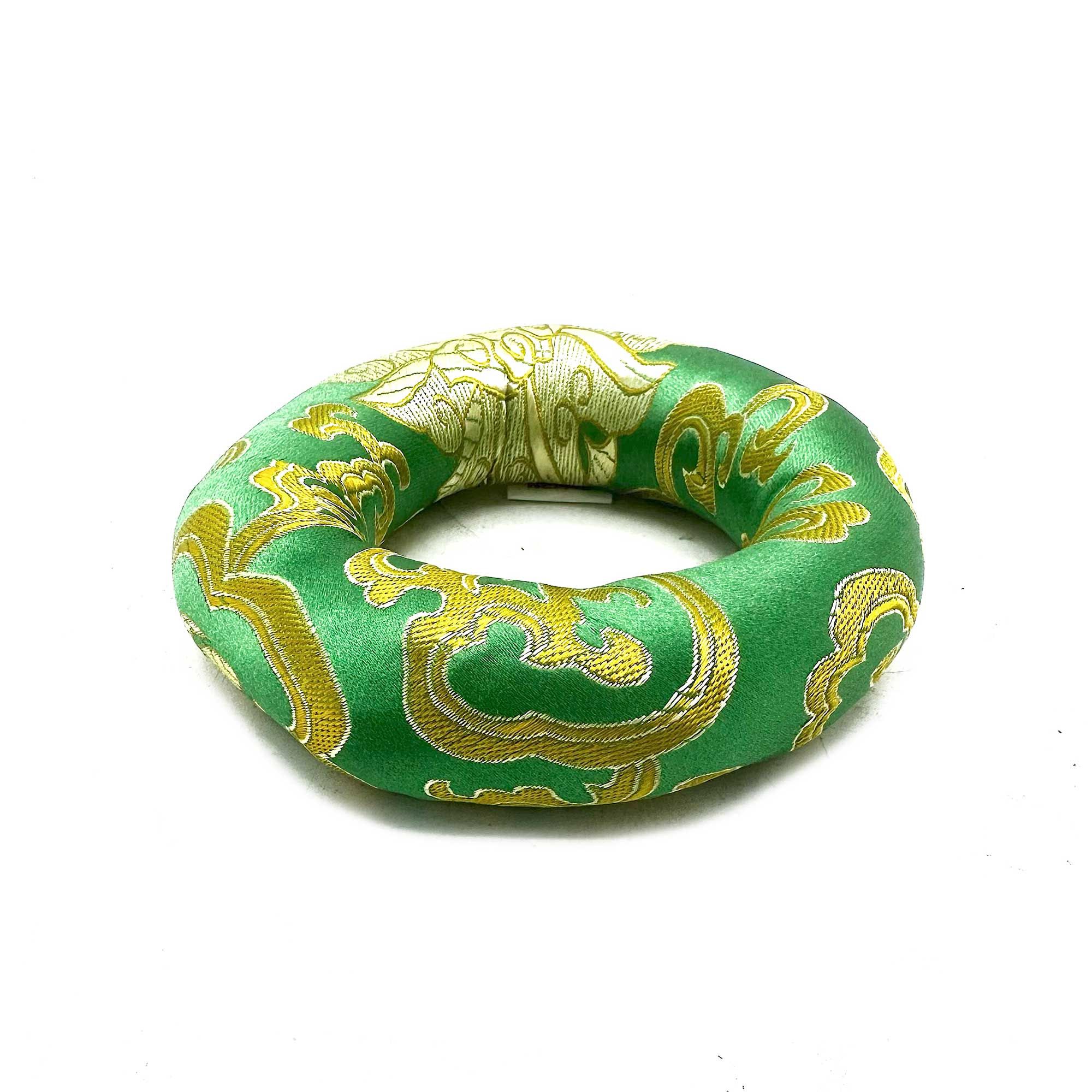 Cojín de aro de 10 cm (para cuenco tibetano de 12-14 cm) - Verde - Imagen 3
