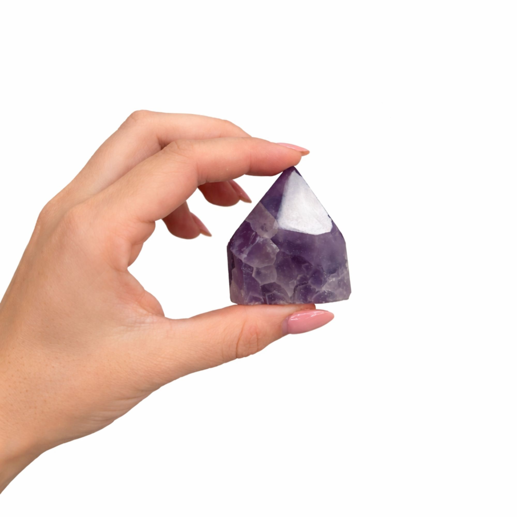 Puntas pulidas de piedras preciosas - amatista grado A (aprox. 5-6 piezas) - Imagen 2